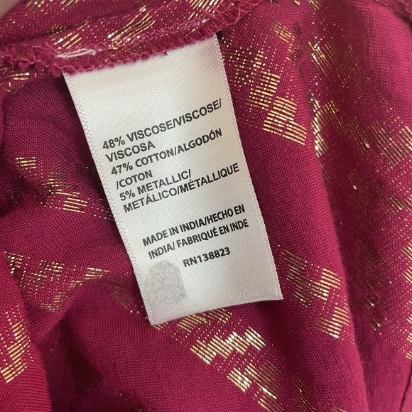 Shyanne Raspberry Boho Dress M Metallic Tassel Tie Valentine Wedding - Picture 8 of 13